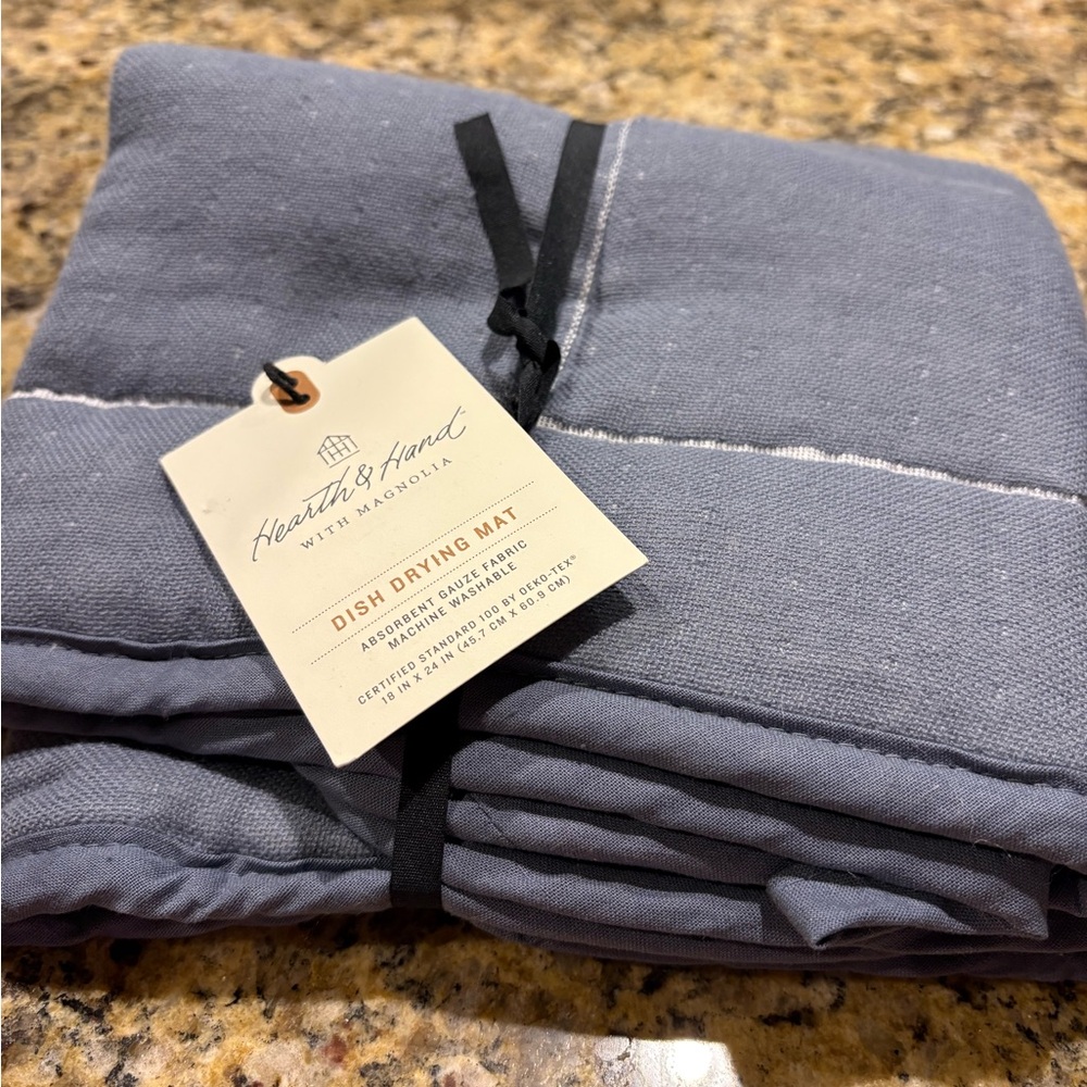 HEARTH & HAND NWT dish drying mat -18x24 -blue - Picture 4 of 4